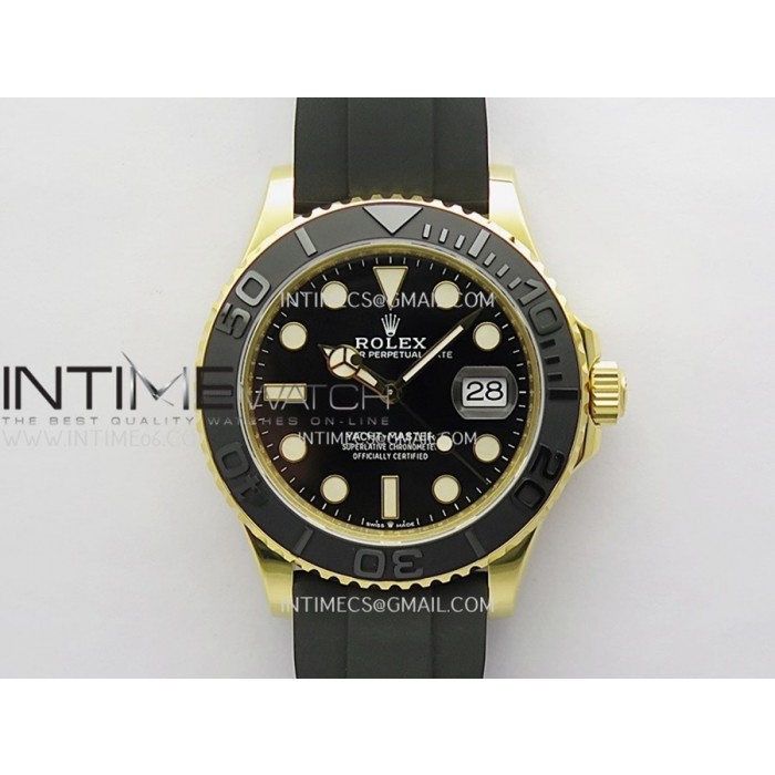 [VSF] 롤렉스 226658 요트마스터 텅스텐(Cu-W) 42미리 옐로우골드 블랙다이얼 블랙세라믹베젤 블랙러버스트랩 VS3235