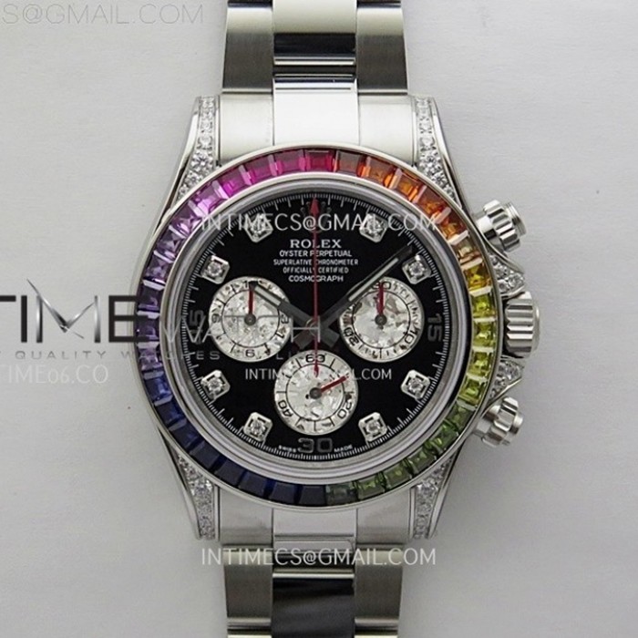 daytona116599rbowrainbowzf11besteditionblackdiamondsdialonssbraceletsh41301