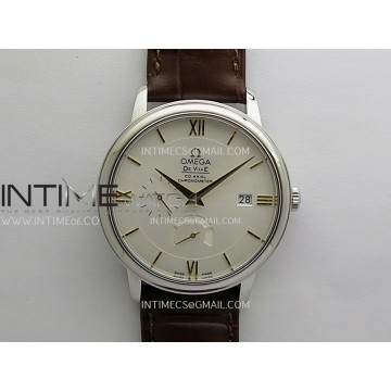 [ZF] 오메가 드빌 프레스티지 화이트다이얼 골드인덱스 브라운가죽스트랩