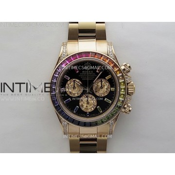 [ZF] 롤렉스 116595RBOW 데이토나 레인보우 로즈골드 블랙8P다이얼 스틸브레이슬릿 SH4130