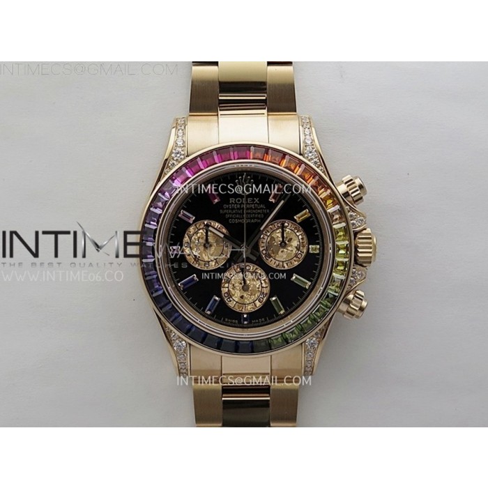 [ZF] 롤렉스 116595RBOW 데이토나 레인보우 로즈골드 블랙8P다이얼 스틸브레이슬릿 SH4130