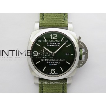 [VSF] 파네라이 루미노르 마리나 PAM1356 e스틸 44미리 그린다이얼 그린패브릭스트랩