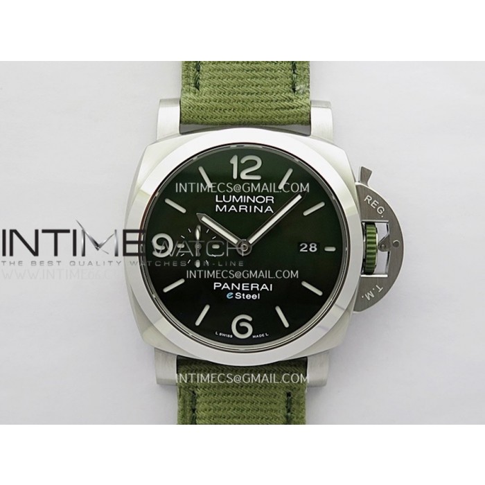 [VSF] 파네라이 루미노르 마리나 PAM1356 e스틸 44미리 그린다이얼 그린패브릭스트랩