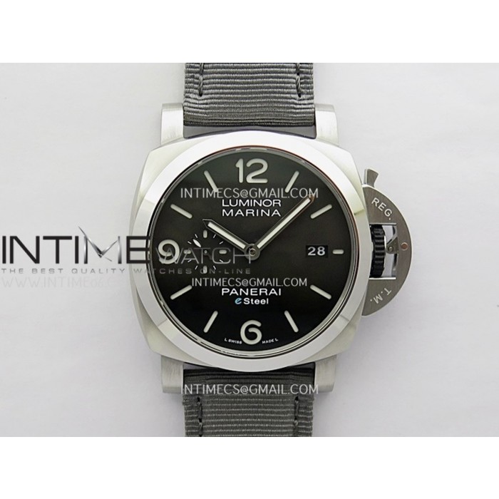 [VSF] 파네라이 루미노르 마리나 PAM1358 e스틸 44미리 그레이다이얼 그레이패브릭스트랩