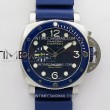 pam167644mmsubmersiblevsf11besteditionbluedialonbluerubberstrapp900superclone1
