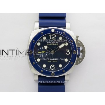 [VSF] 파네라이 섭머저 쿼란타콰트로 마이크혼 PAM1676 44미리 블루다이얼 블루러버스트랩