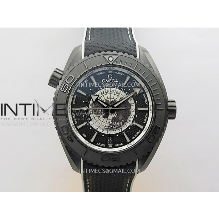 [VSF] 오메가 씨마스터 플래닛오션 GMT 월드타이머 45.5미리 블랙세라믹 블랙/화이트다이얼 블랙러버스트랩 8938