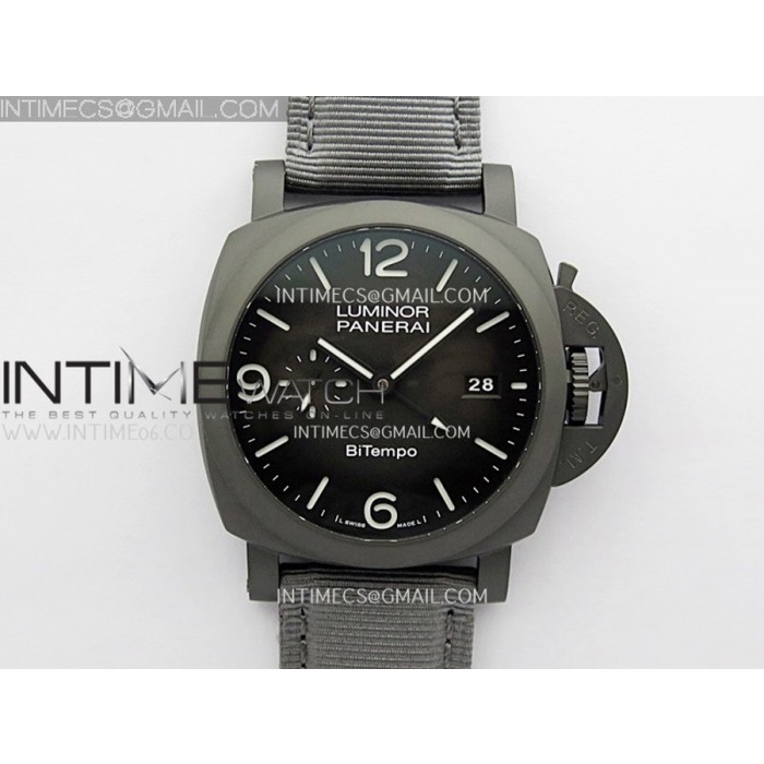 [VSF] 파네라이 루미노르 비템포 티타늄 DLC PAM1467 44미리 블다이얼 그레이나일론스트랩