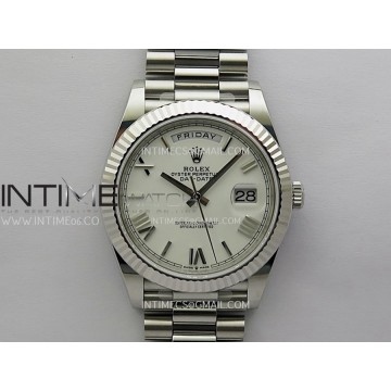 [VSF] 롤렉스 228239 데이데이트40 텅스텐(Cu-W) 화이트로만다이얼 스틸브레이슬릿 DD3255