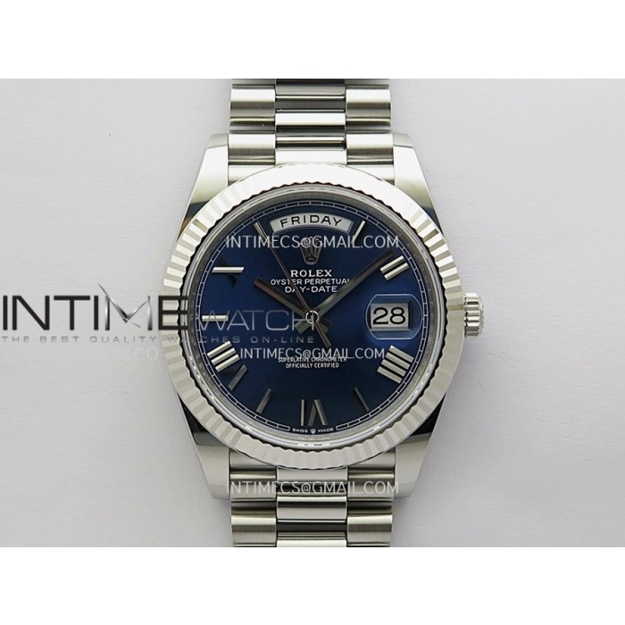 [VSF] 롤렉스 228239 데이데이트40 텅스텐(Cu-W) 블루로만다이얼 스틸브레이슬릿 DD3255