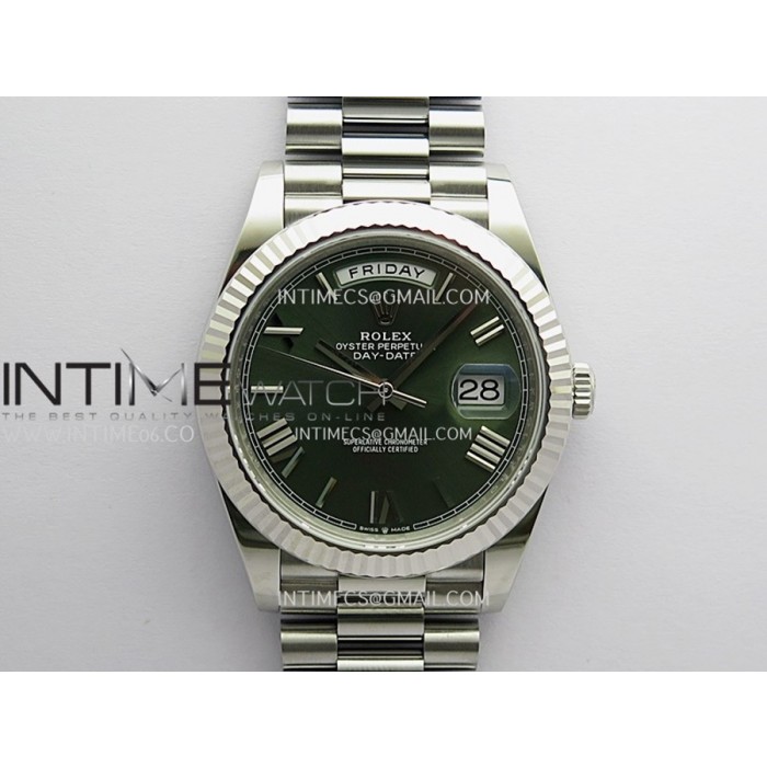 [VSF] 롤렉스 228239 데이데이트40 텅스텐(Cu-W) 그린로만다이얼 스틸브레이슬릿 DD3255