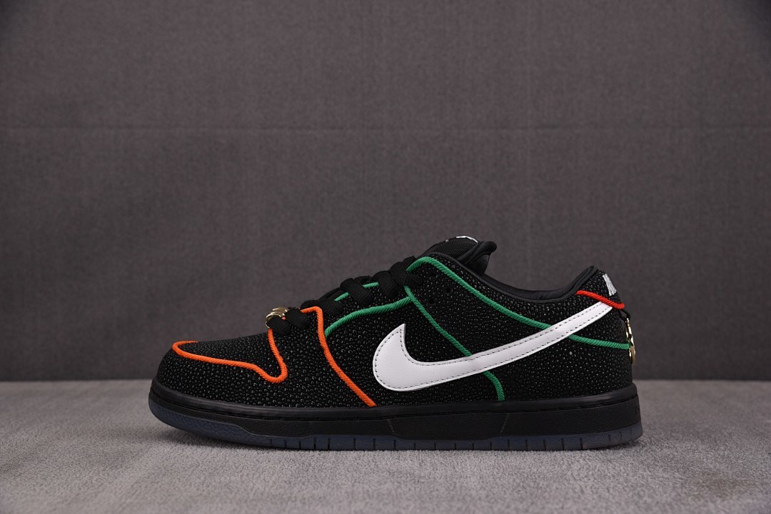 [S2] 브롱크스 걸스 스케이트 x 나이키SB 덩크 로우 블랙 앤 챌린지 레드 (남성용)