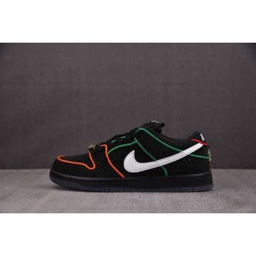 [S2] 브롱크스 걸스 스케이트 x 나이키SB 덩크 로우 블랙 앤 챌린지 레드 (남성용)