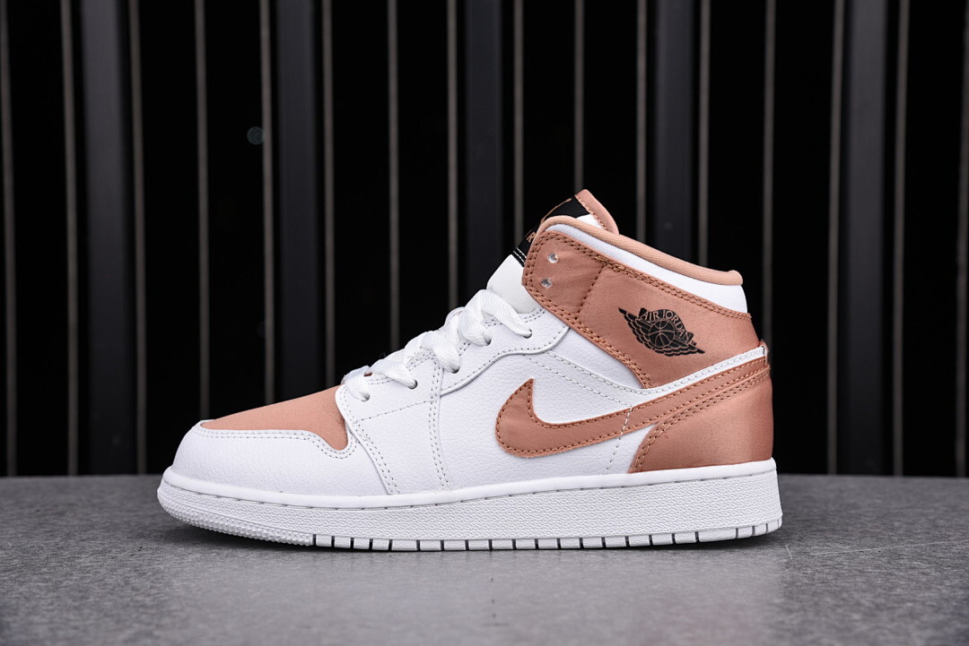 [CJ] 조던1 미드 GS 화이트 로즈 골드 (여성용)