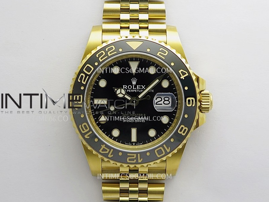 [ARF] 롤렉스 126718 지엠티마스터2 옐로우골드 블랙/그레이인서트 타이거아이언다이얼 스틸브레이슬릿 DD3285