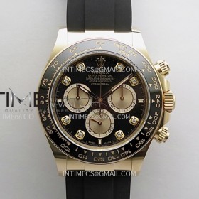 [ARF] 롤렉스 126515 데이토나 로즈골드 텅스텐(Cu-W) 블랙/로골8P다이얼 블랙러버스트랩 DD4131