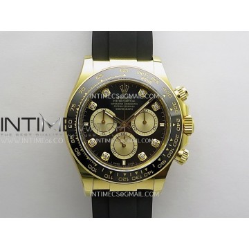 [ARF] 롤렉스 126515 데이토나 옐로우골드 텅스텐(Cu-W) 블랙8P다이얼 블랙러버스트랩 DD4131