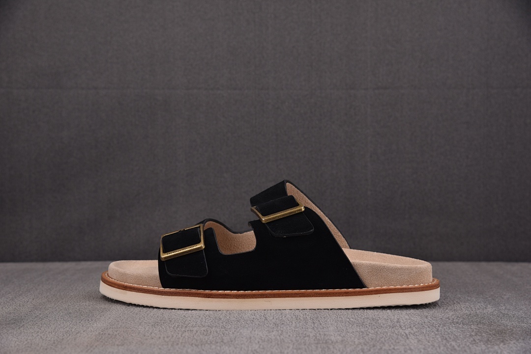 [GD] 브루넬로 쿠치넬리 샌들 더블 버클 스트랩 블랙 (남성용)