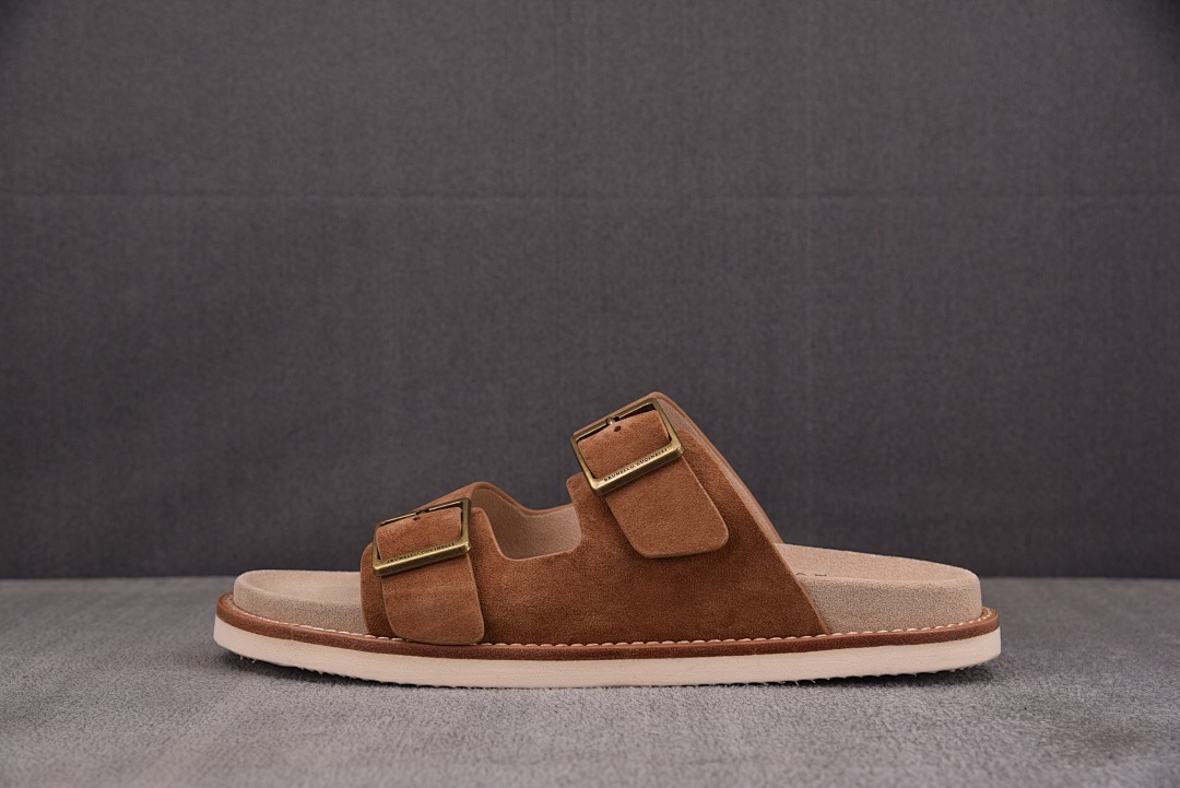 [GD] 브루넬로 쿠치넬리 샌들 더블 버클 스트랩 브라운 (남성용)