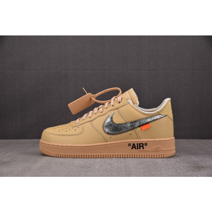 [S2] 오프화이트 x 나이키 에어 포스1 로우 세서미 메탈릭 실버 (남여공용)