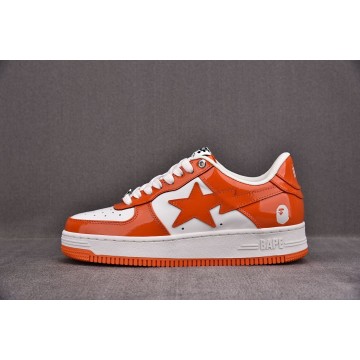 [M] 베이프 스타 로우 스니커즈 오렌지 화이트 (남여공용)