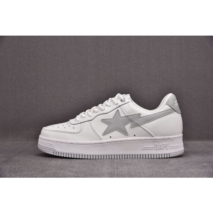 [M] JJJ자운드 x 베이프 스타 로우 스니커즈 화이트 라이트 그레이 (남여공용)