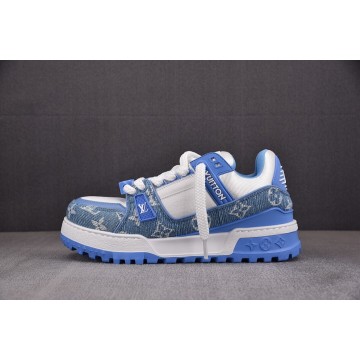 [BQ] 루이비통 LV 트레이너 맥시 스니커즈 데님 블루 (남성용)