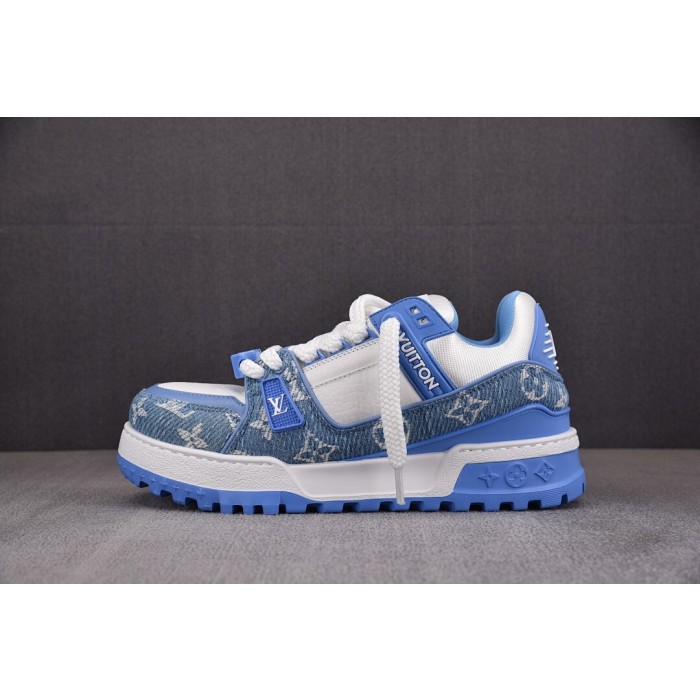 [BQ] 루이비통 LV 트레이너 맥시 스니커즈 데님 블루 (남성용)