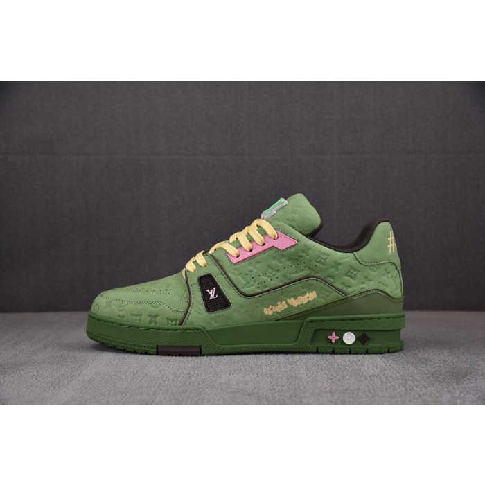 [BQ] 루이비통 LV 트레이너 스니커즈 그린 (남성용)