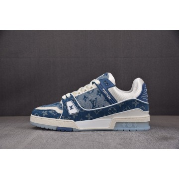 [BQ] 루이비통 LV 트레이너 스니커즈 블루 (남성용)