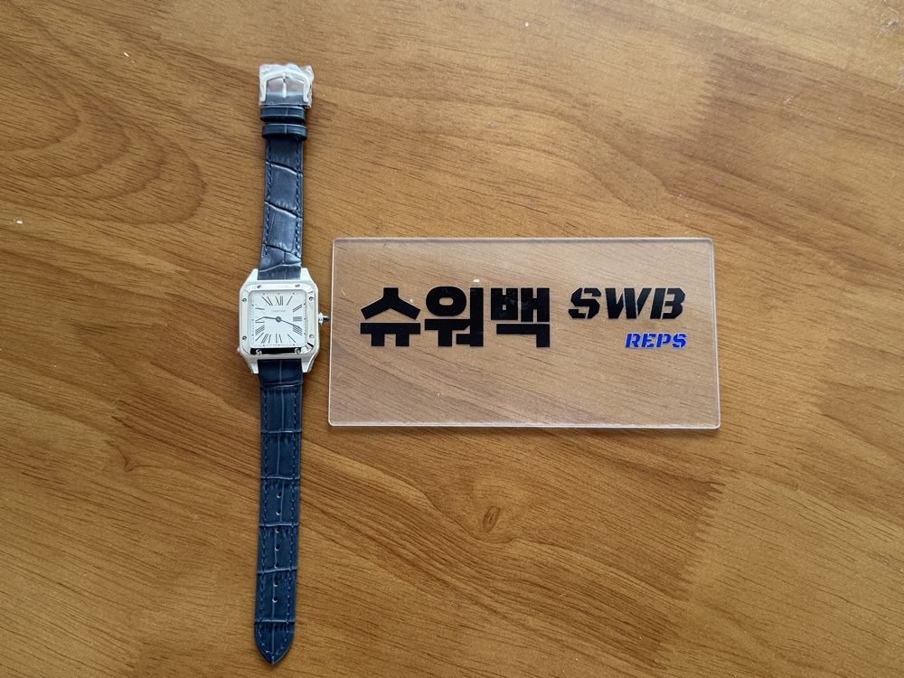 [AF] 까르띠에 산토스 뒤몽 27.5미리 실버다이얼-SWB16