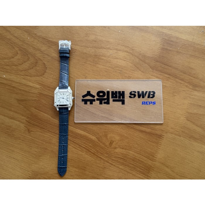 [AF] 까르띠에 산토스 뒤몽 27.5미리 실버다이얼-SWB16