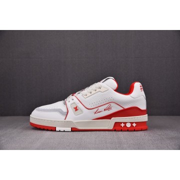 [ZG] 루이비통 LV 트레이너 스니커즈 화이트 레드 (남여공용)