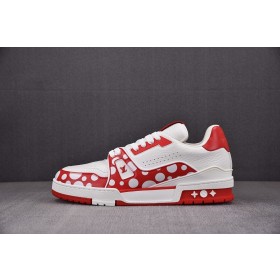 [ZG] 야요이 쿠사마 x 루이비통 LV 트레이너 스니커즈 레드 (남여공용)