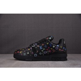 [BQ] 무라카미 타카시 x 루이비통 LV 트레이너 스니커즈 멀티 블랙 (남여공용)