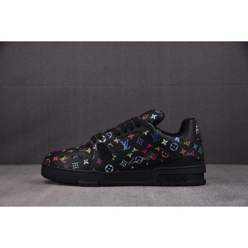 [BQ] 무라카미 타카시 x 루이비통 LV 트레이너 스니커즈 멀티 블랙 (남여공용)