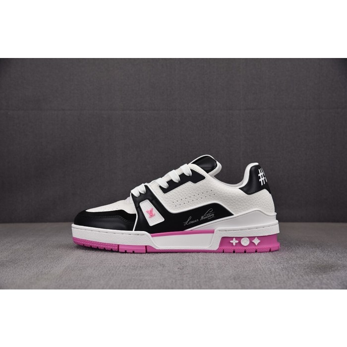 [BQ] 루이비통 LV 트레이너 스니커즈 블랙 핑크 (여성용)