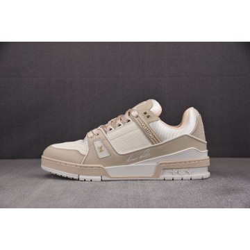 [BQ] 루이비통 LV 트레이너 스니커즈 베이지 (남성용)