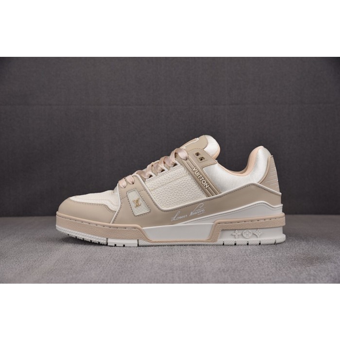 [BQ] 루이비통 LV 트레이너 스니커즈 베이지 (남성용)