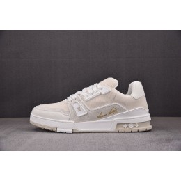 [BQ] 루이비통 LV 트레이너 스니커즈 데님 베이지 (남성용)