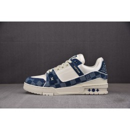 [BQ] 루이비통 LV 트레이너 스니커즈 다미에 데님 블루 (남성용)