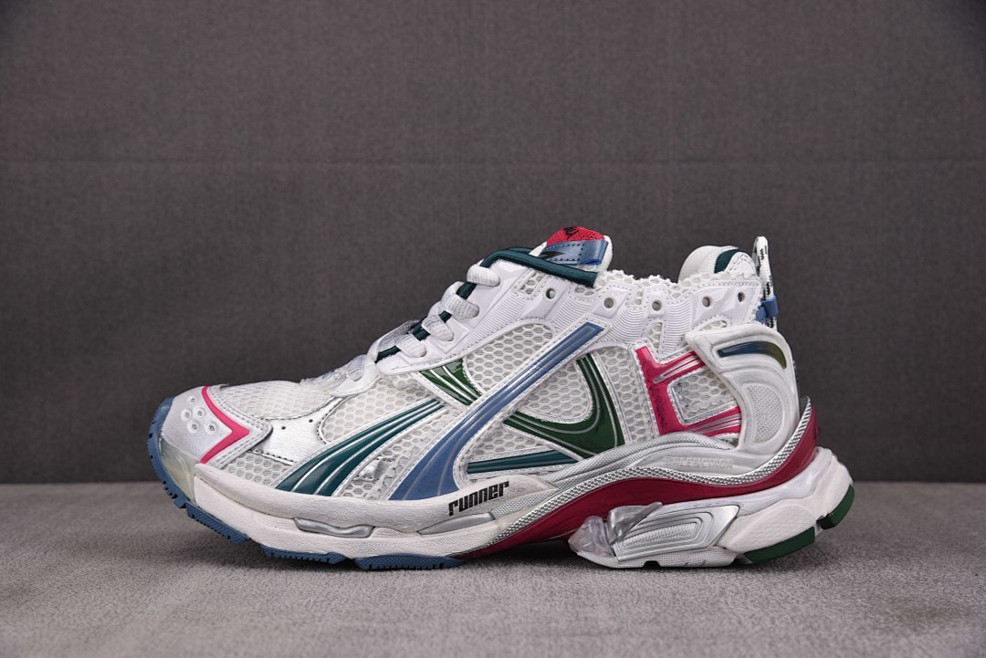 [OK] 발렌시아가 러너 스니커즈 화이트 다크 그린 (남여공용)