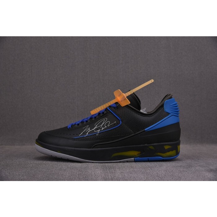 [순원] 오프화이트 x 조던2 레트로 로우 SP 블랙 앤 바시티 로얄 (남성용)