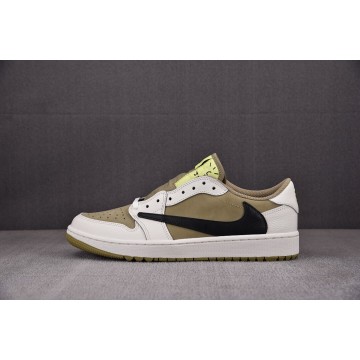 [FK] 트래비스 스캇 x 조던1 로우 레트로 골프 NRG 뉴트럴 올리브 (남성용)