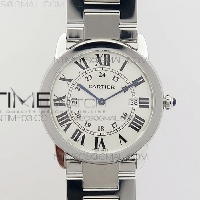 rondesolodecartier36mmk1111besteditionwhitedialonssbraceletrondaquartz1