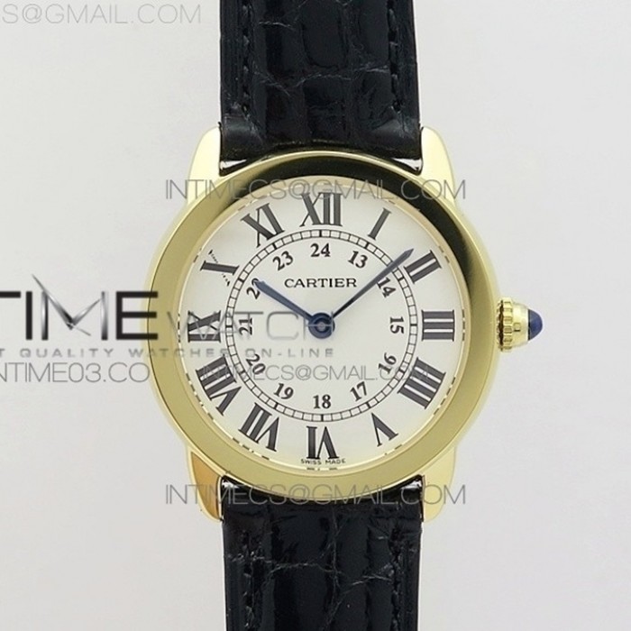 rondesolodecartier295mmygk1111besteditionwhitedialonblackcrocoleatherstraprondaquartz1