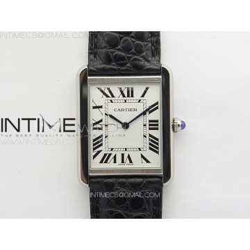 [K11F] 탱크솔로 라지 27미리 화이트다이얼 블랙 악어가죽스트랩