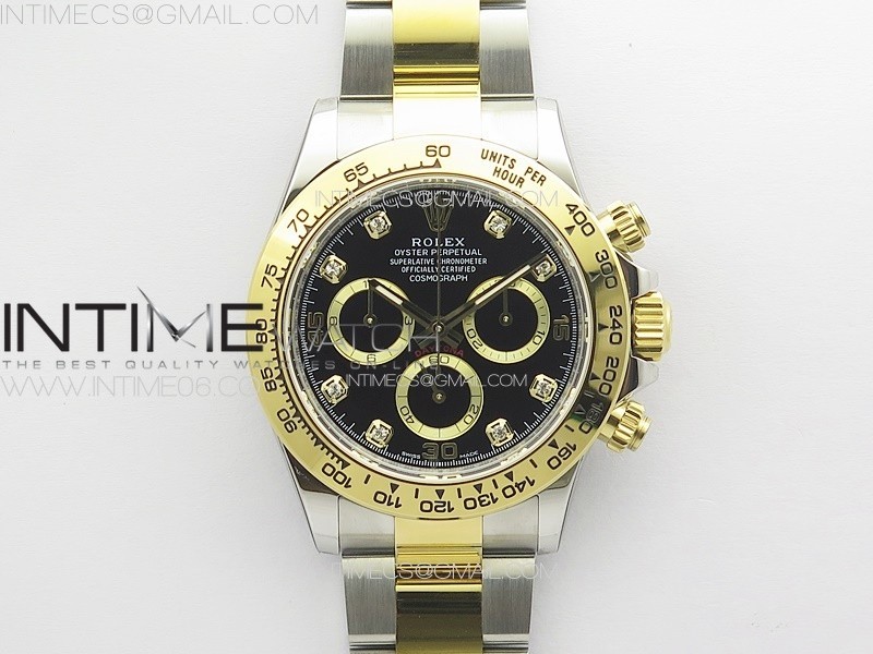 [BTF] 롤렉스 116523 데이토나 콤비 블랙다이아다이얼 스틸브레이슬릿 SA4130