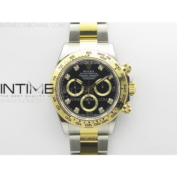[BTF] 롤렉스 116523 데이토나 콤비 블랙다이아다이얼 스틸브레이슬릿 SA4130