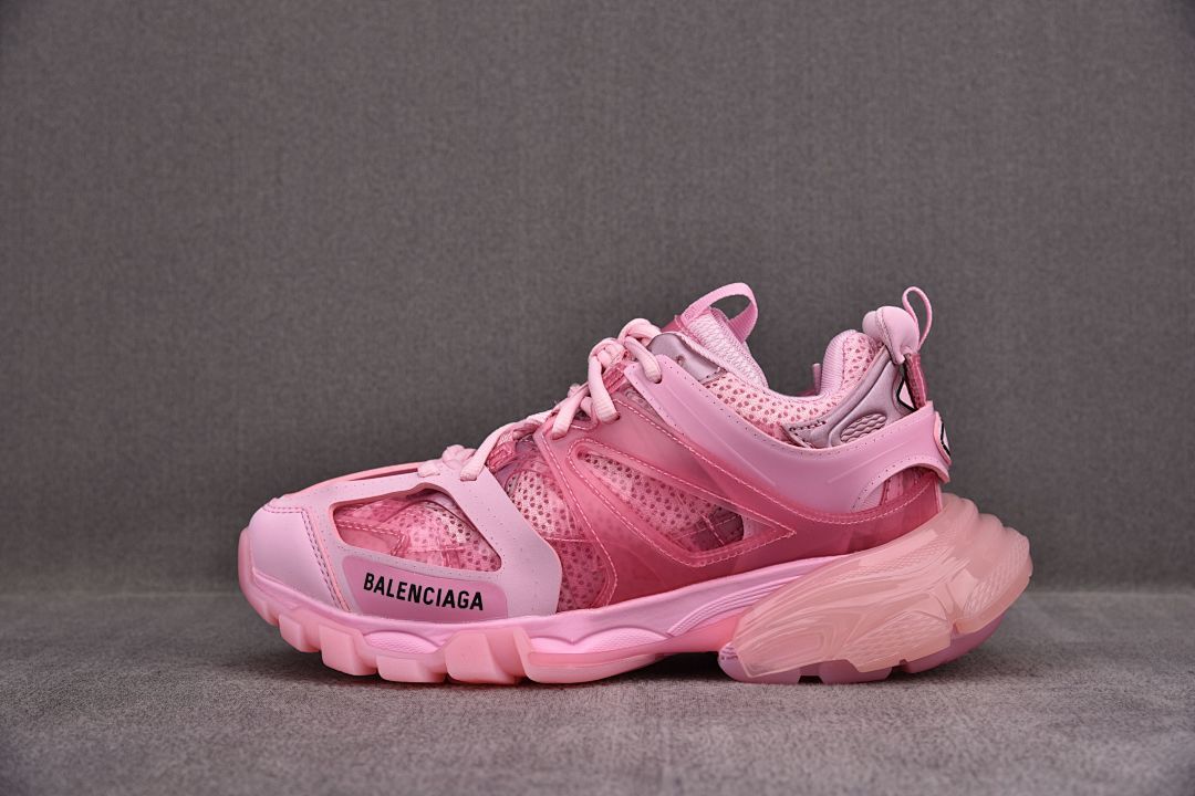 [OK] 발렌시아가 트랙 스니커즈 핑크 클리어솔 (여성용)